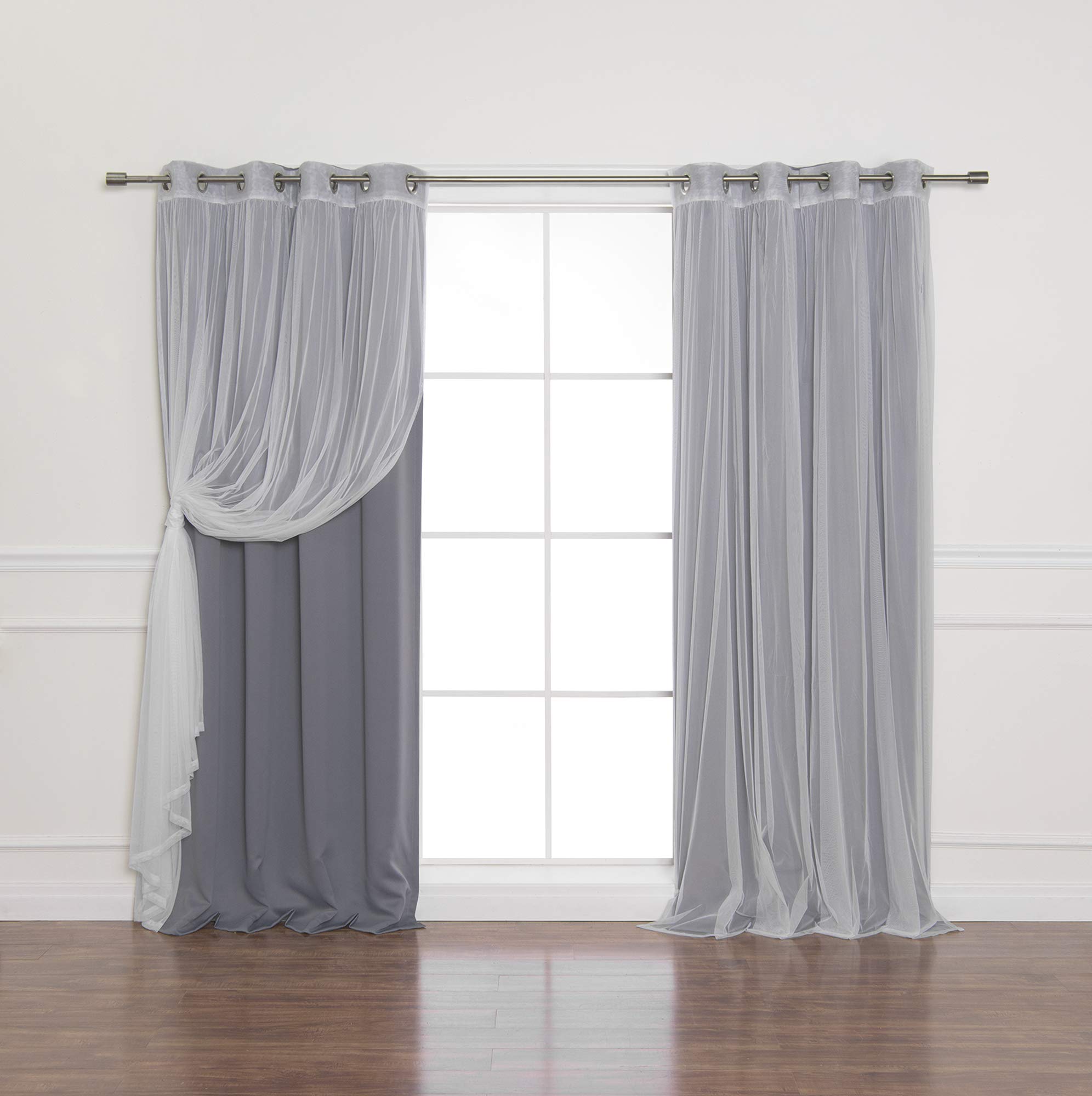 Amazon.com: Best Home Fashion uMIXm Mix and Match Tulle Sheer Lace